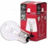 Лампа GE A1 E27 40W CL прозрачная