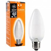 Лампа GE C1 E27 60W FR свеча матовая