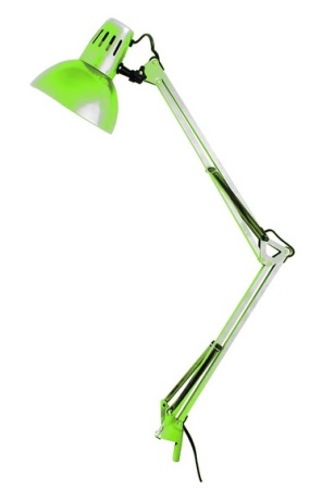 Светильник настольный на струбцине Camelion KD-312 60W Е27 зеленый