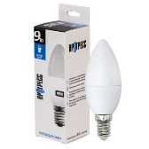 Лампа светодиодная С37 230В 9w(=90w) 4000К Е14 (свеча) "Прогресс"