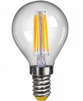 Светодиодна лампа PREMIUM  филаментная Р45F  ШАР  7w(=75w)  E14  4000К "Прогресс"