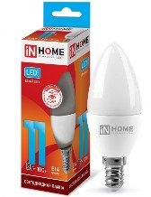 Лампа светодиодная С37 230В11w(=100w) 4000К Е14 (свеча) inHome