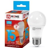 Лампа светодиодная А60 230В  15w(=135w) 4000К Е27 (колба) inHome