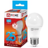 Лампа светодиодная А60 230В  25w(=250w) 4000К Е27 (колба) inHome