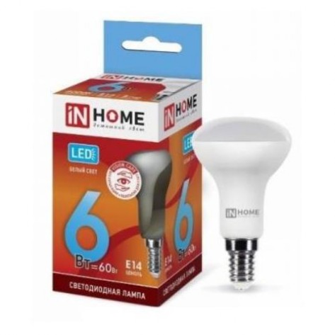 Лампа светодиодная R50 230В 6w(=60w) 4000К Е14  inHome