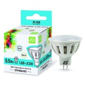 Лампа светодиодная LED-JCDR 5.5 Вт GU5.3 4000K ASD
