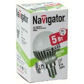 Лампа светодиодная G45 230В 5w(=40w) 2700К Е14 (шарик) Navigator