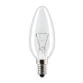 Лампа B-35 E14 40W CL свеча прозрачная